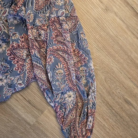 bishop + young Blue and Pink Paisley Blouse - Picture 5 of 7